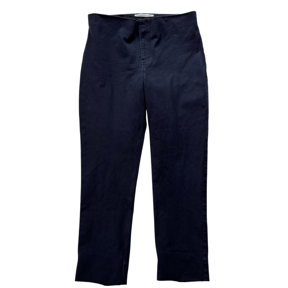 MM LaFleur Navy Skinny Ankle Crop Stretch Pants Size 8 Minimalist Luxe Office